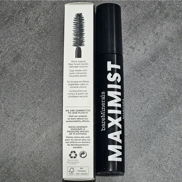BareMinerals MAXIMIST Phyto-Fiber Volumizing Mascara NEW MSRP $22 FULL SIZE - Picture 5 of 5